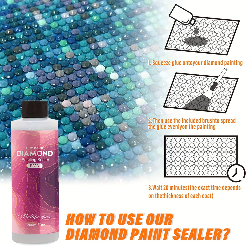 diamond painting sealer 60ml 200ml brush polyvinyl alcohol
