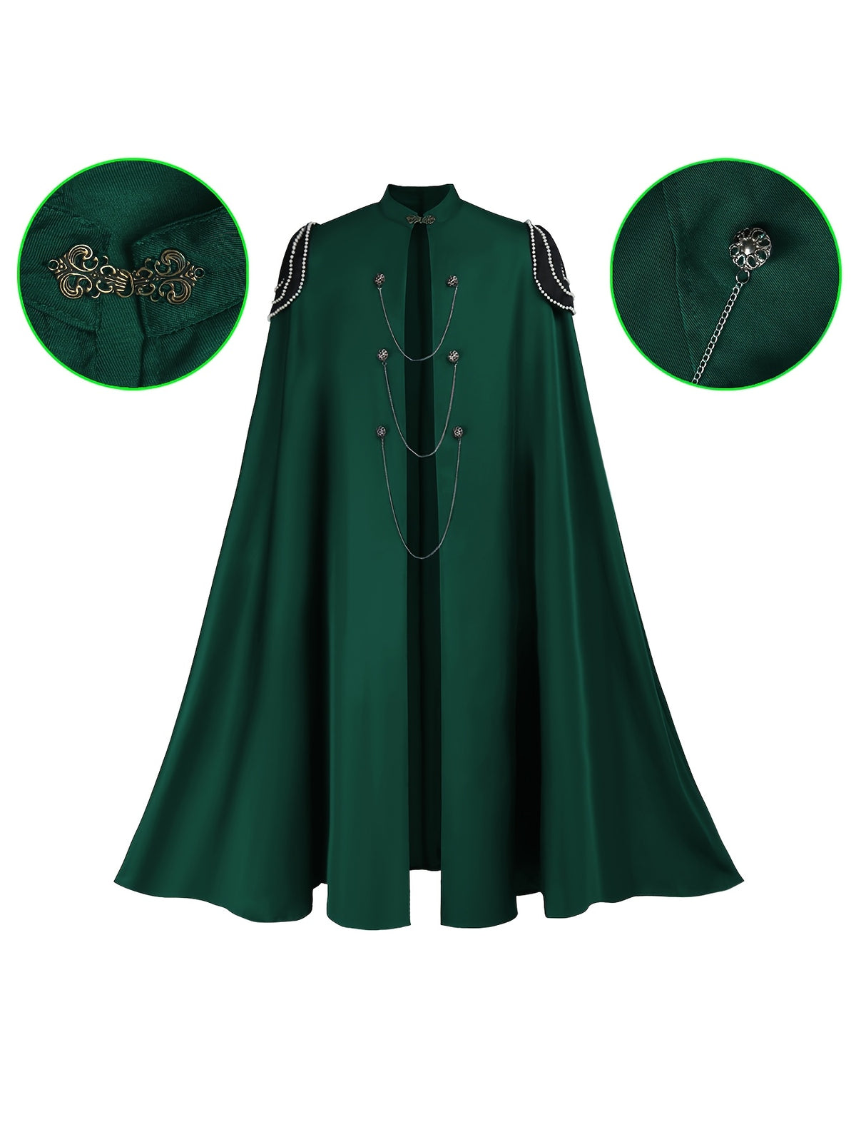 medieval gothic cloak cape   costume chain
