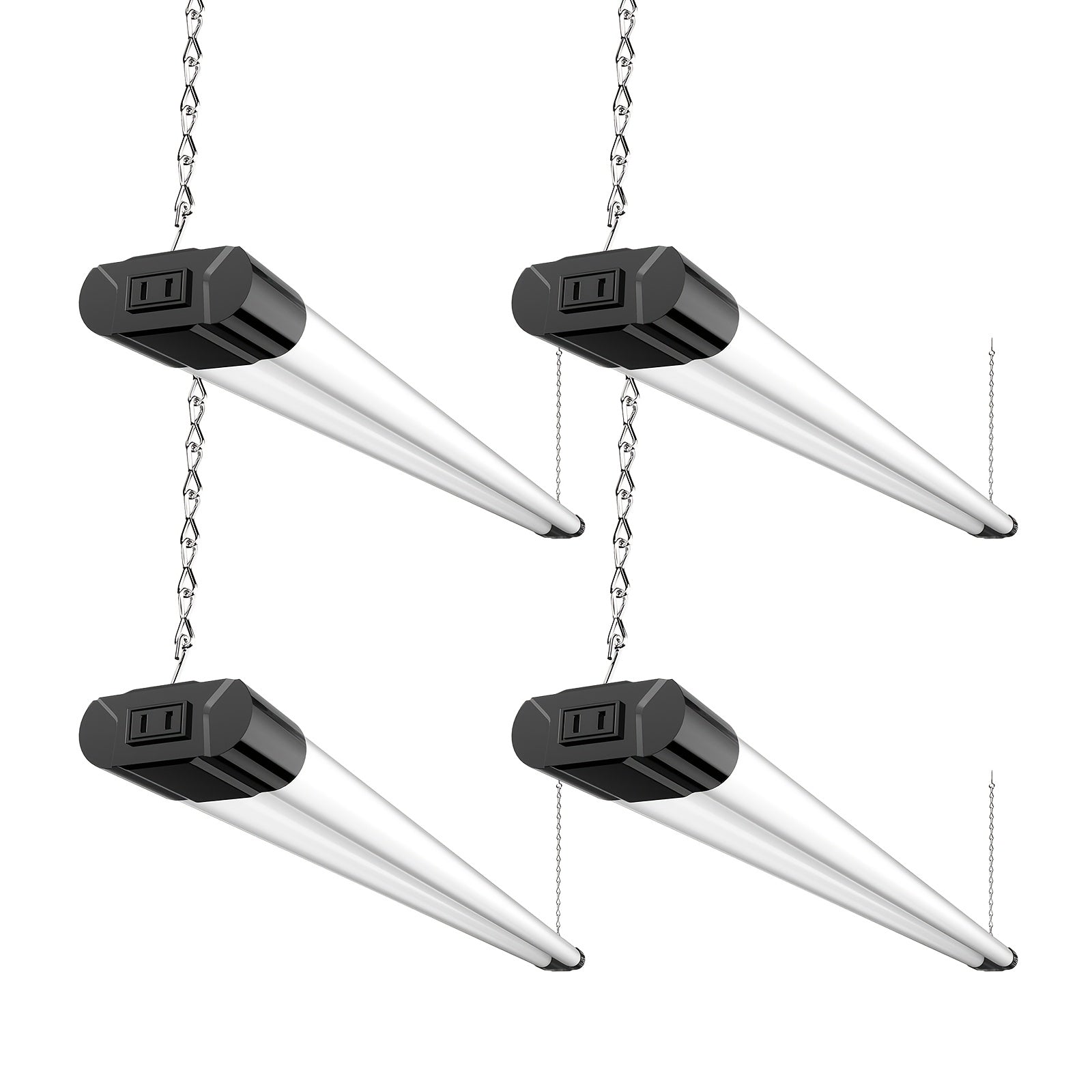 8 4 2 1 pack   led utility shop light 4 ft integrated