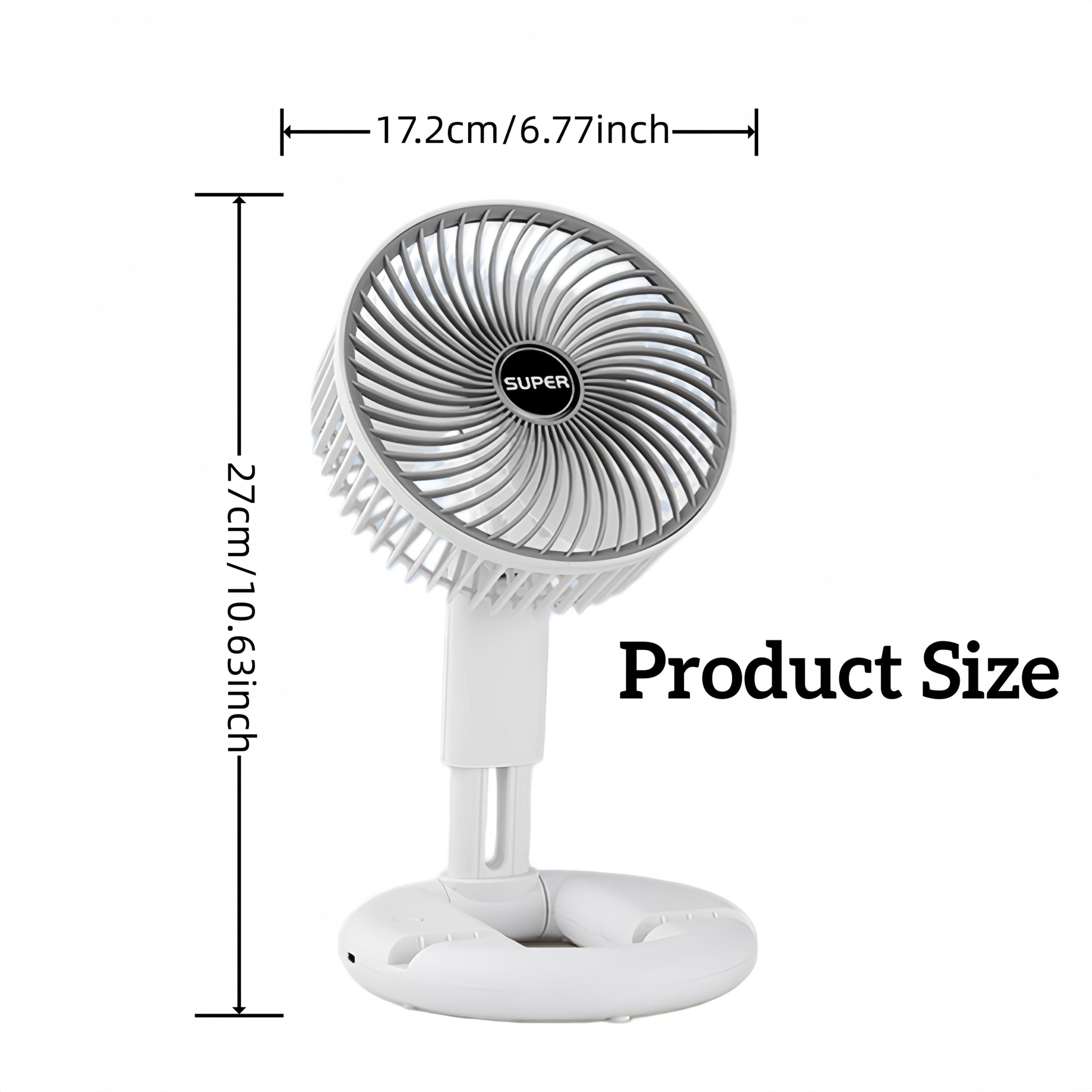 folding 2 in 1 tabletop wall mounted fan 120 degree