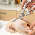 multi purpose carbon steel kitchen scissors ergonomic grip
