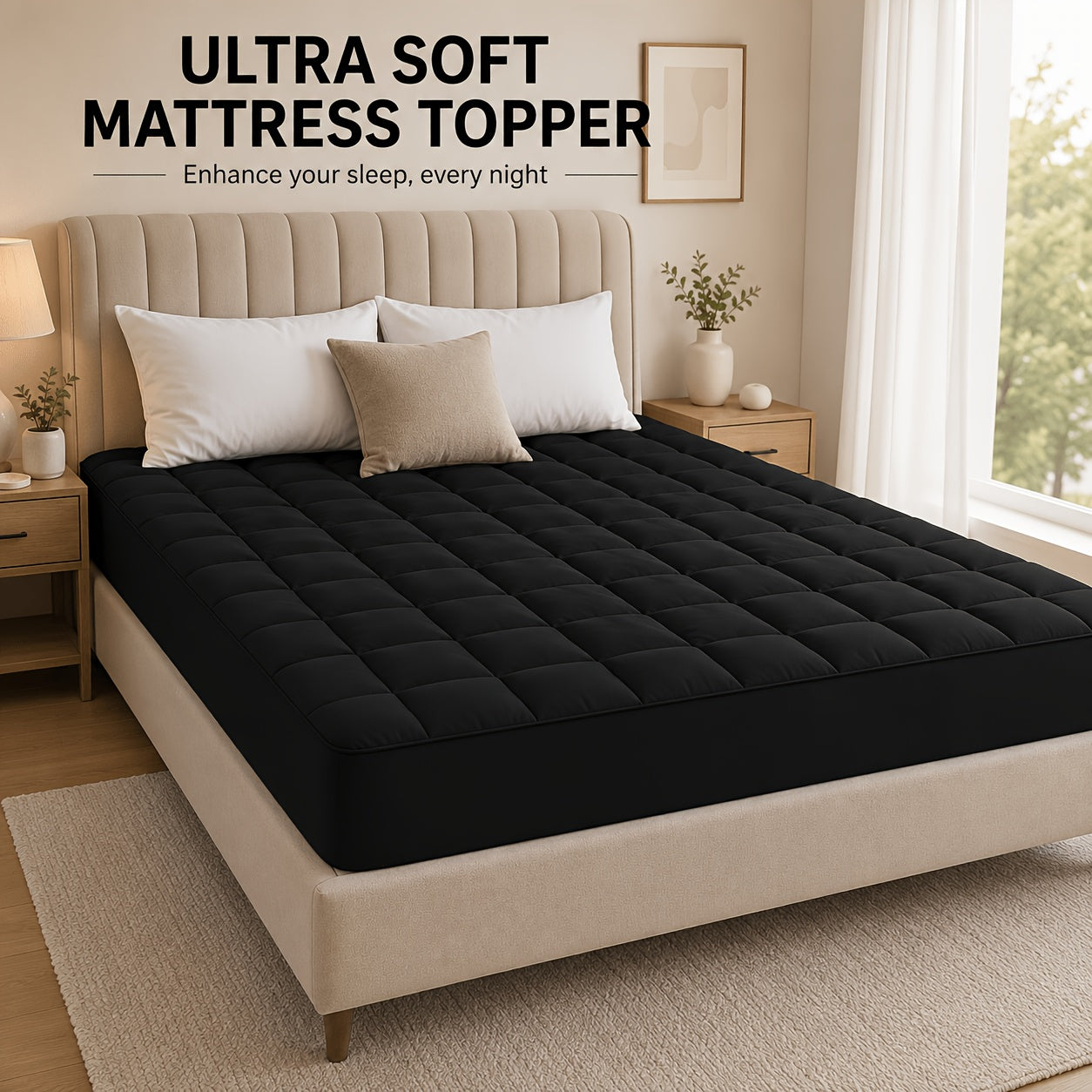 twin mattress topper 500 gsm cotton pillow top quilted