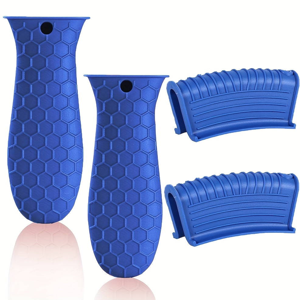 set 4 silicone heat resistant handle covers   handle