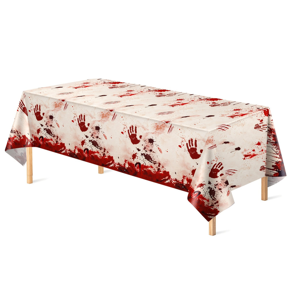 1pc horror blood handprint splatter tablecloth perfect