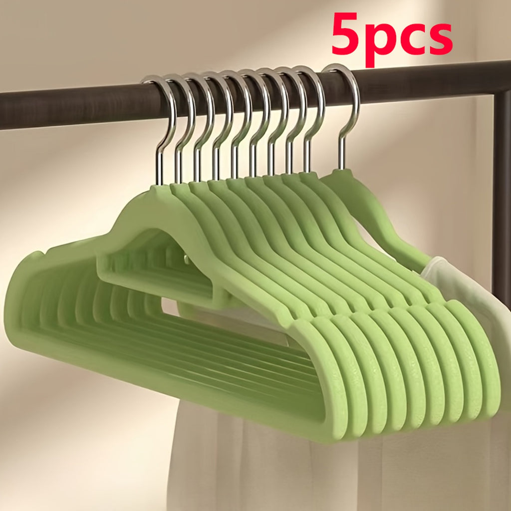 5pcs flocked hangers   pendants flocking non slip