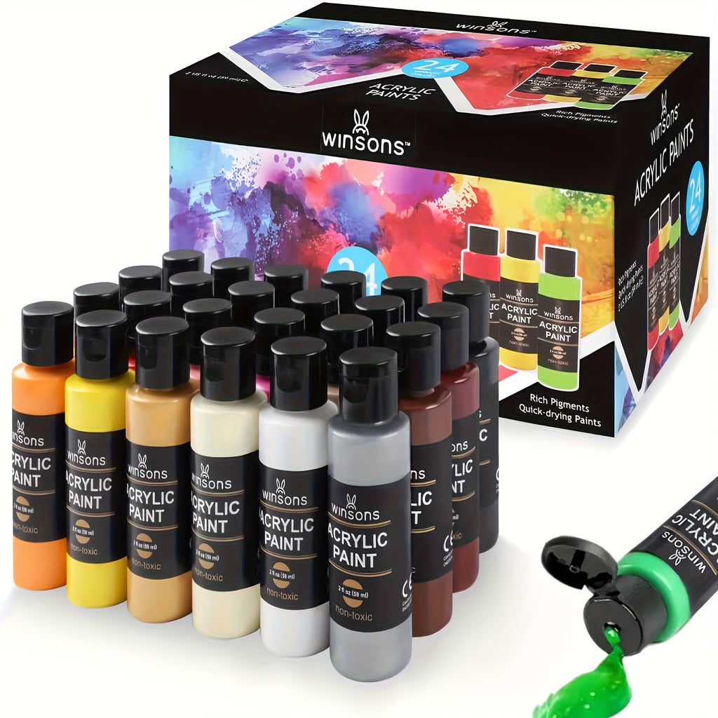 acrylic paint   colors 2fl oz 59ml per bottle