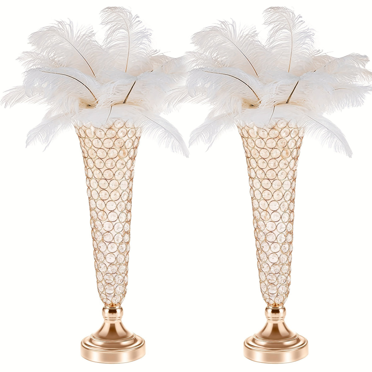 2pcs 10pcs crystal trumpet floral   wedding
