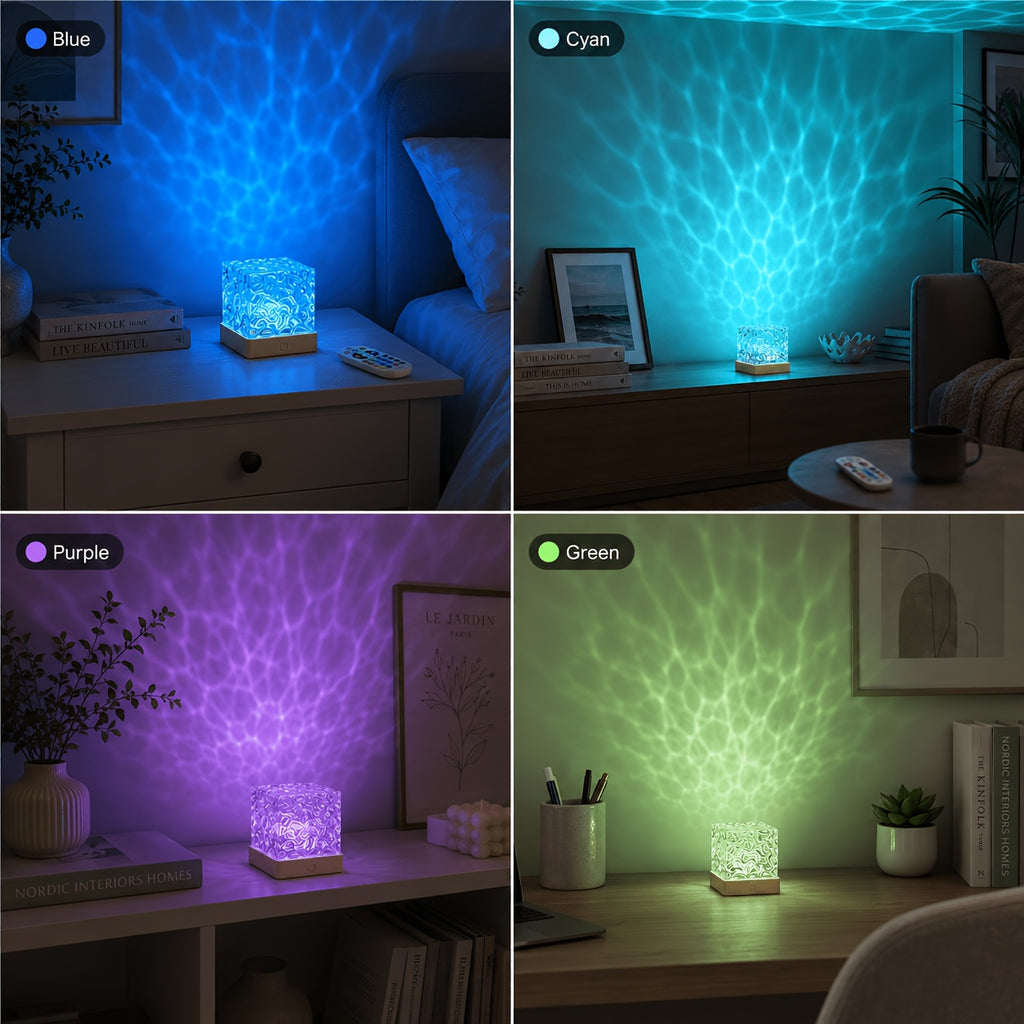 a small lamp exudes a sense luxury 16 color water ripple