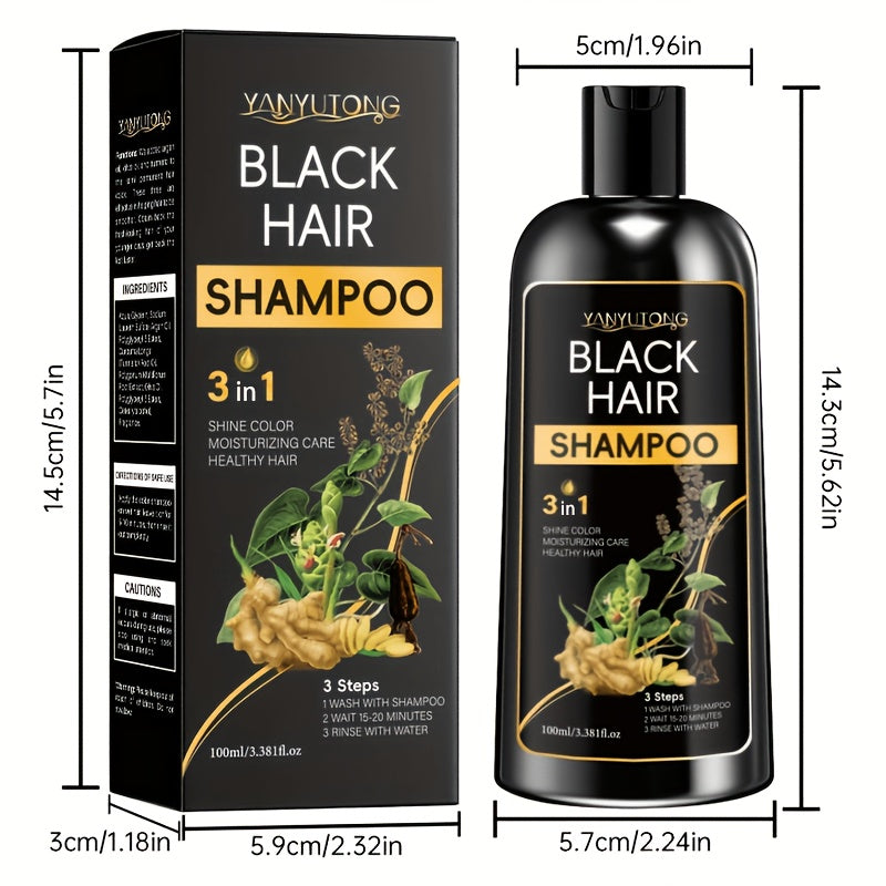 100ml hair dye shampoo natural plant based pigments scalp