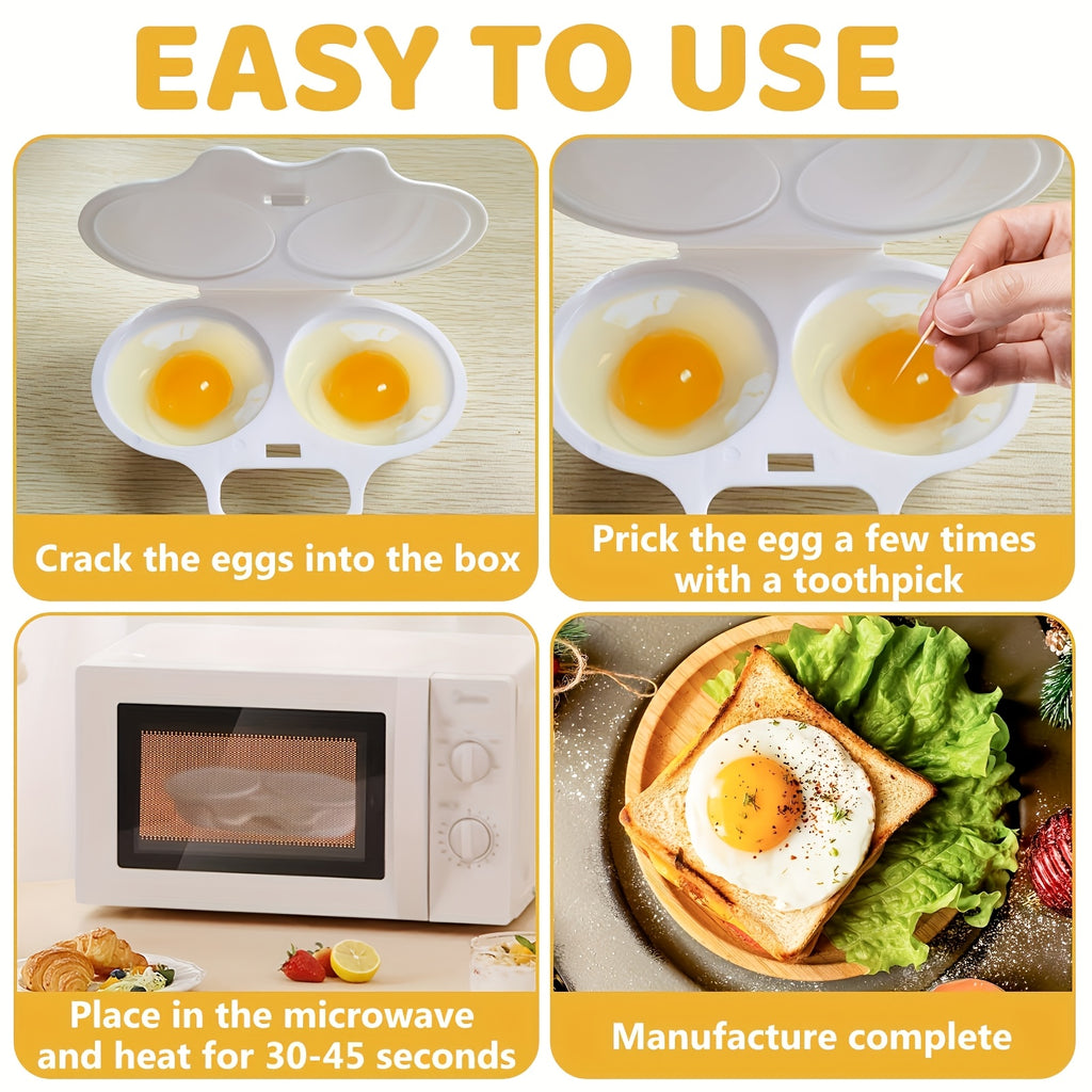 1pc white egg steamer box plastic multi functional egg