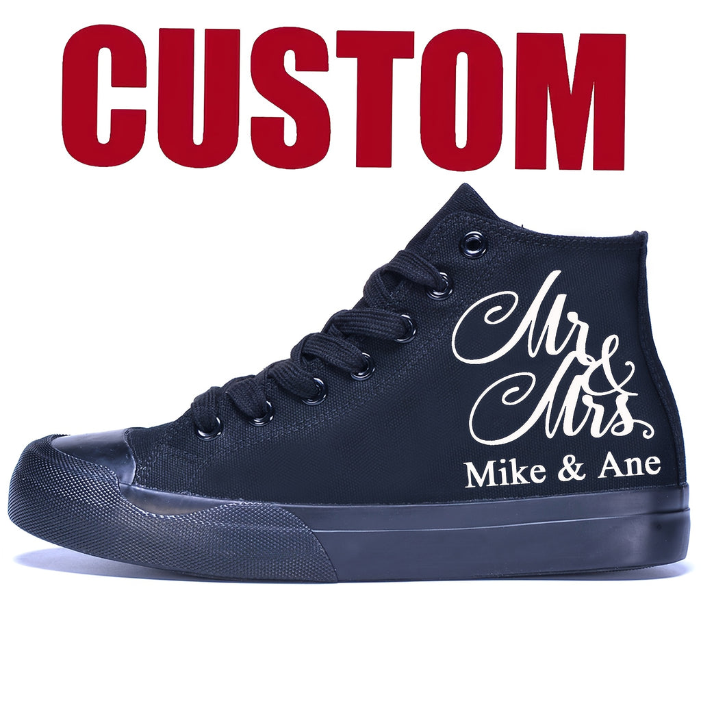 mens custom high top canvas sneakers a full print design