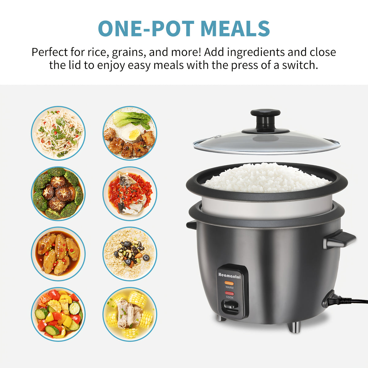 rice cooker removable nonstick pot yogurt maker auto keep