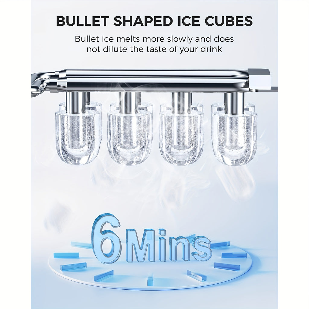 ice maker machine 8 ice cubes in 6   26lb day ice 2 sizes