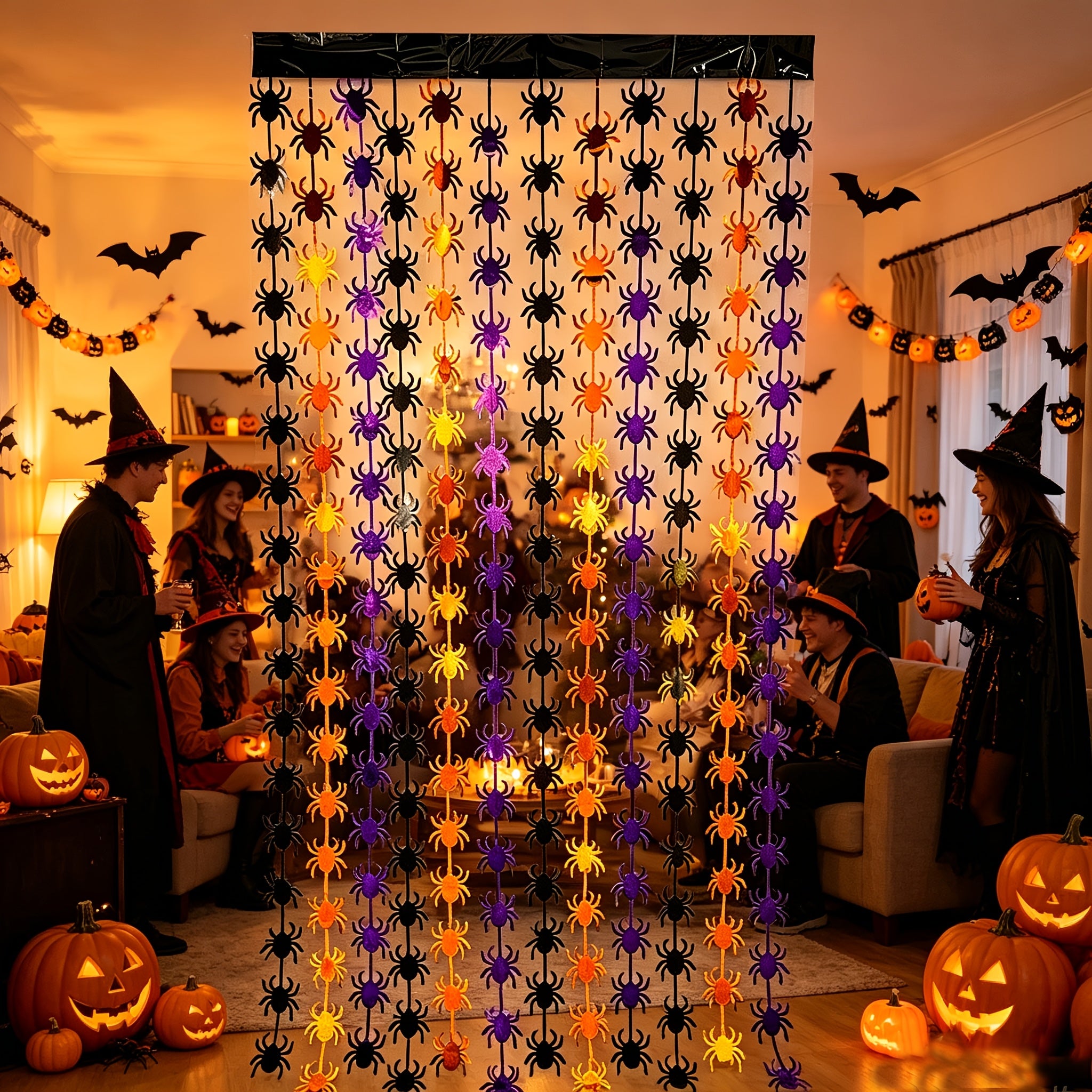 2pcs halloween pumpkin   rain background ribbon 1 2m