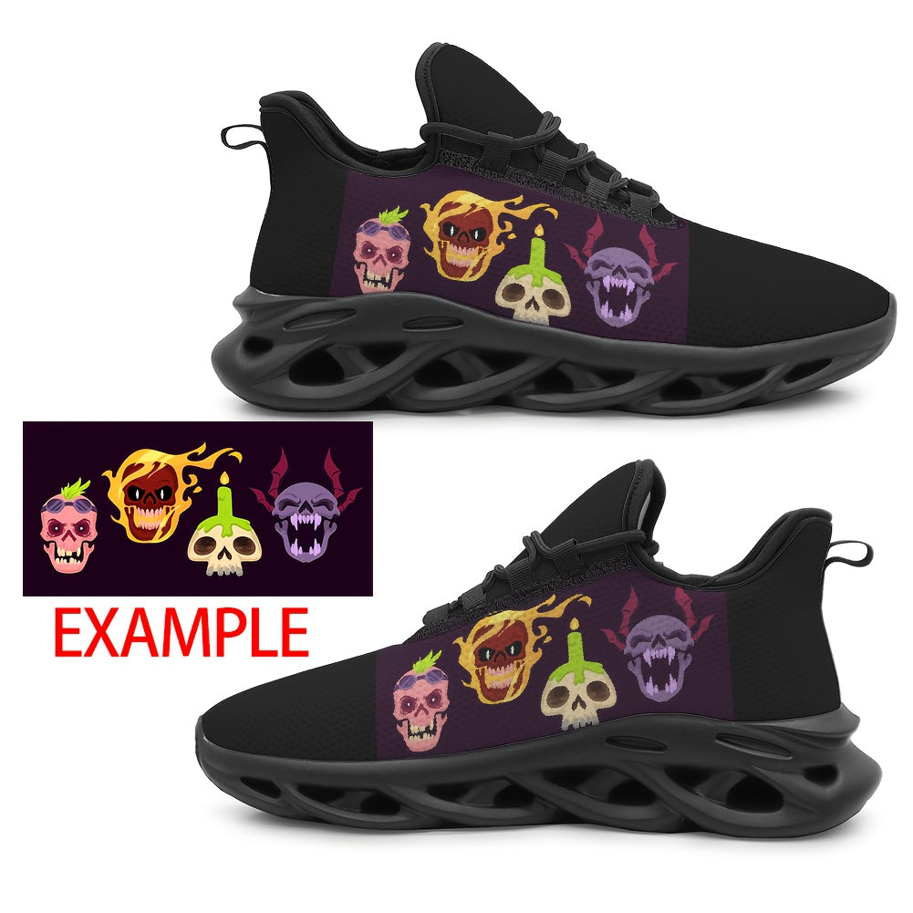 mens plus size custom casual sneakers breathable fabric
