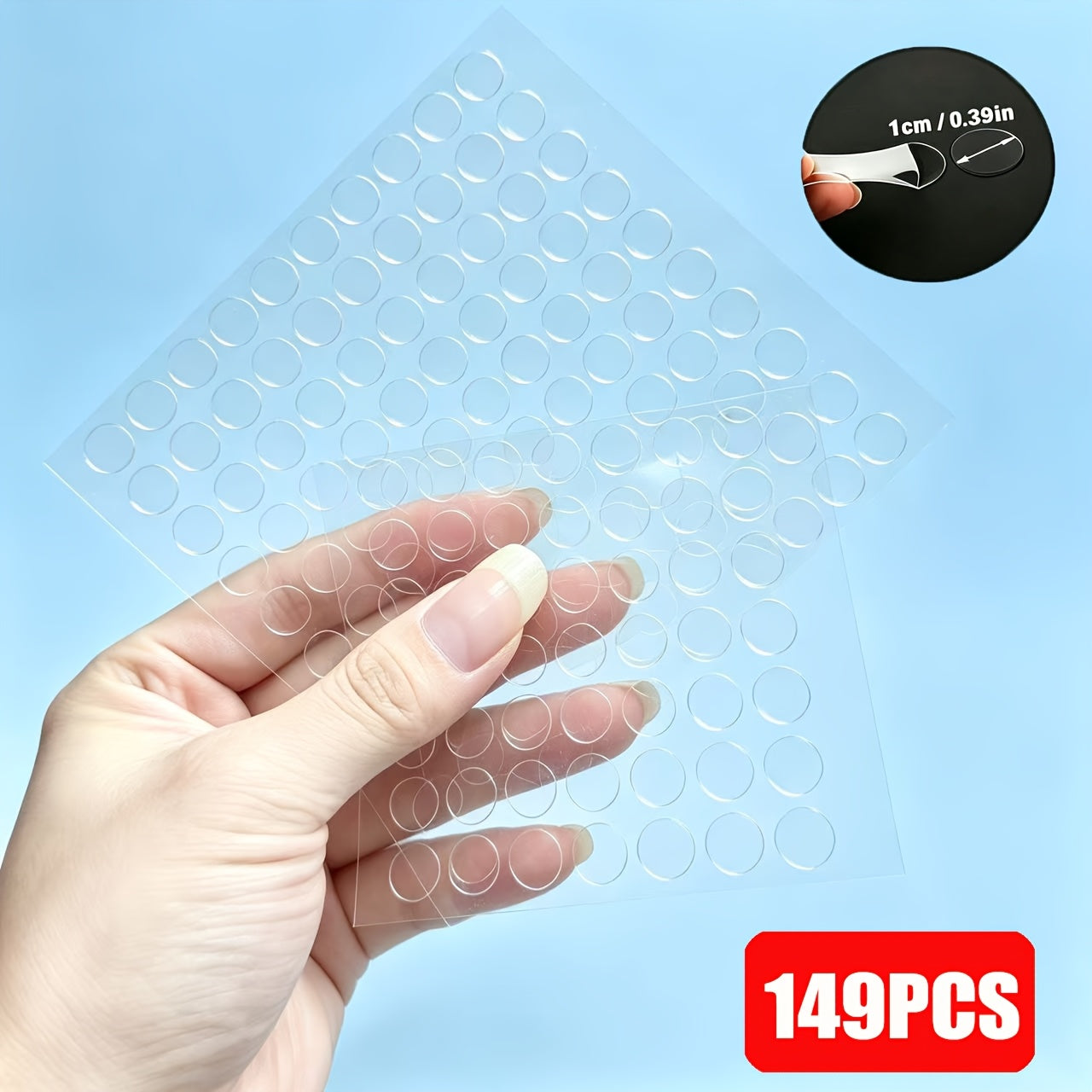 149 300 500 1000pcs transparent round acrylic double sided