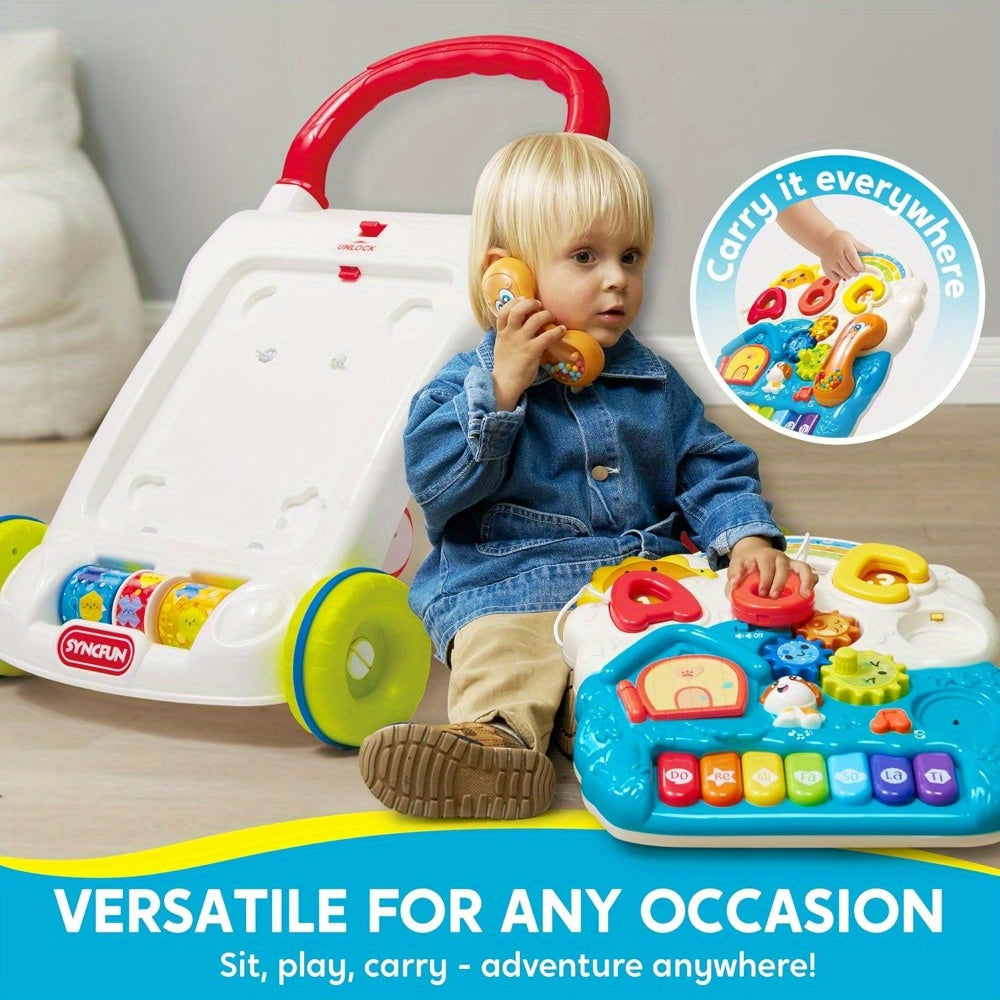 baby learning walker 2in 1 sit stand learning toys