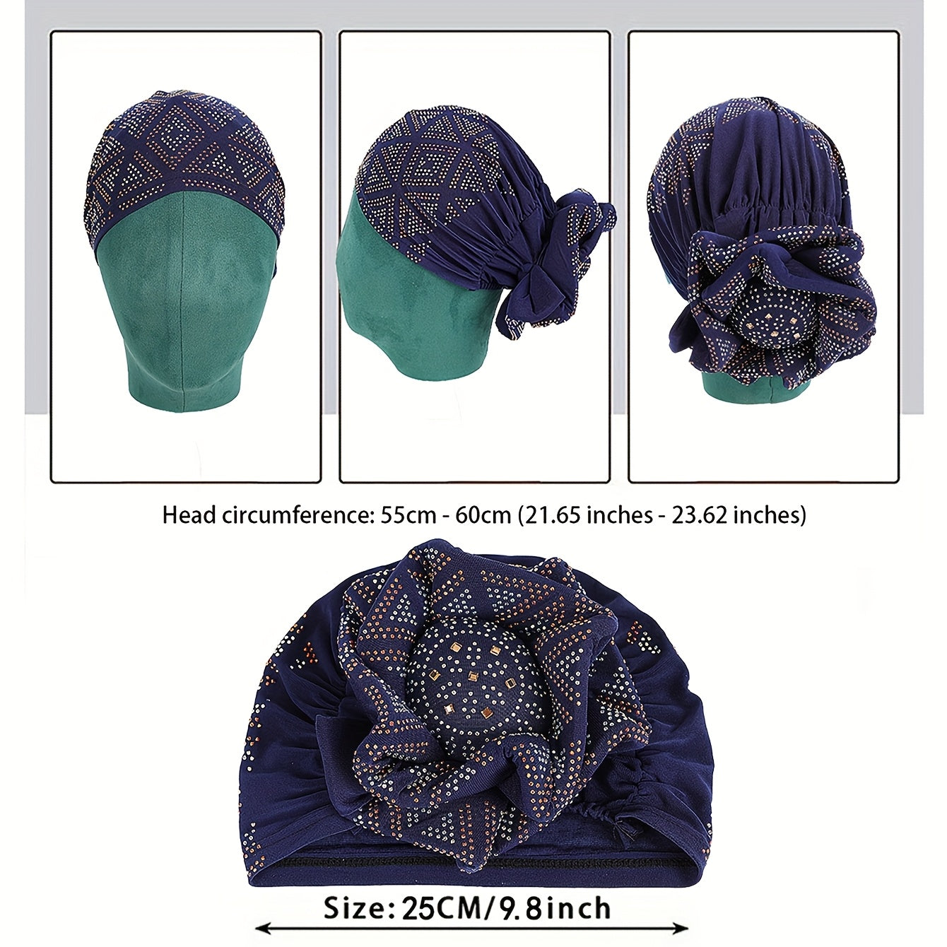 womens handmade embellished breathable headband hat