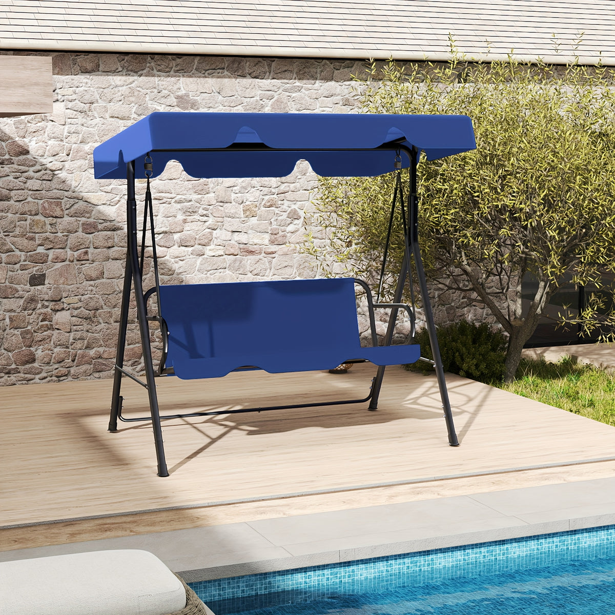 patio swing glider canopy heavy duty stand