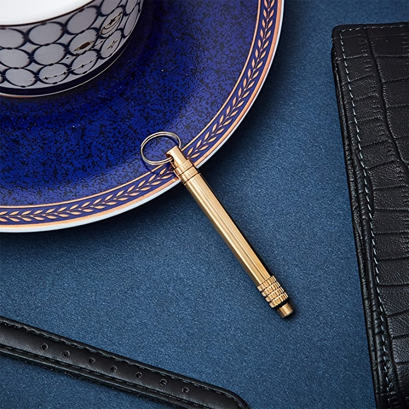 portable stainless toothpicks keychain compact metal holder