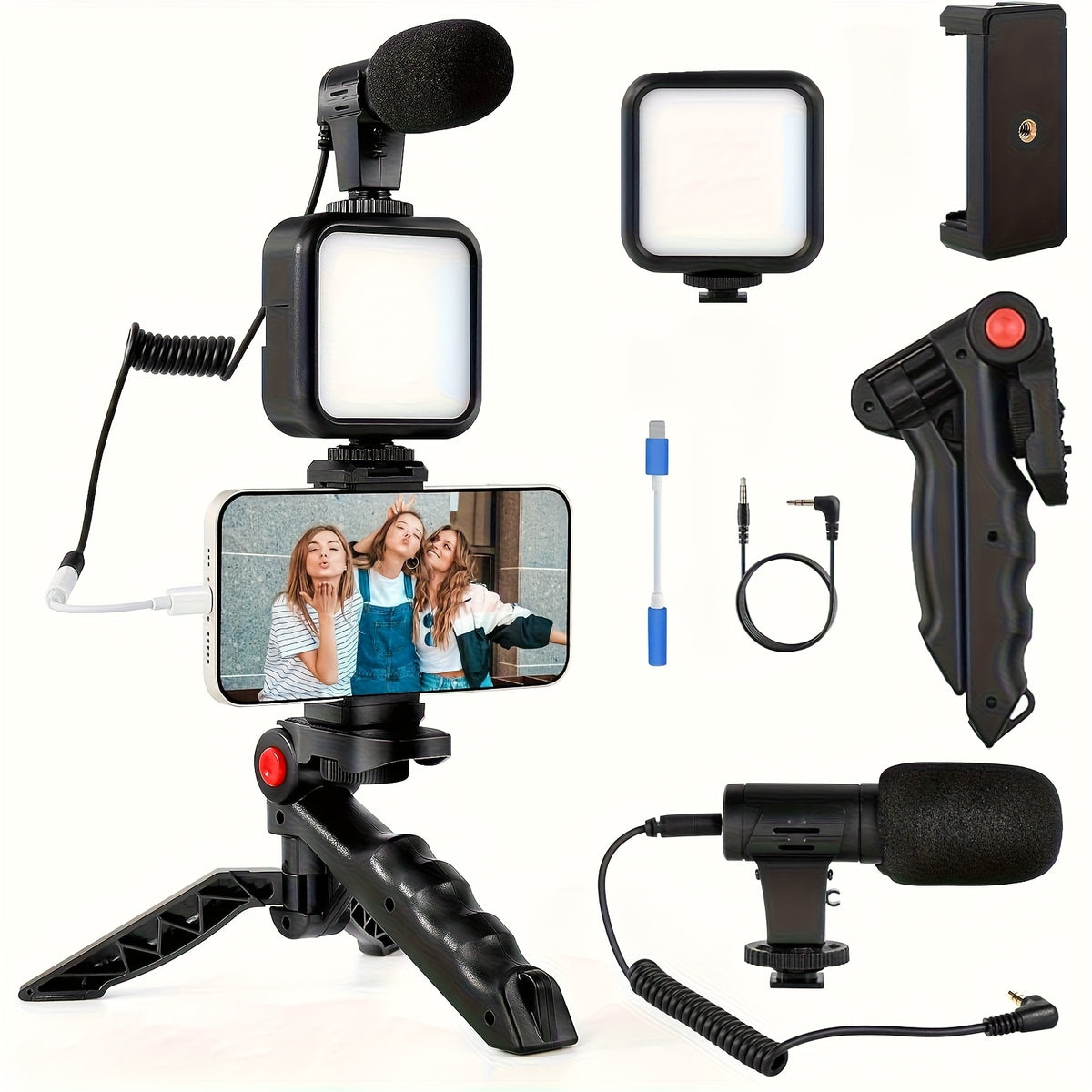 mobile vlog kit portable smartphone tripod
