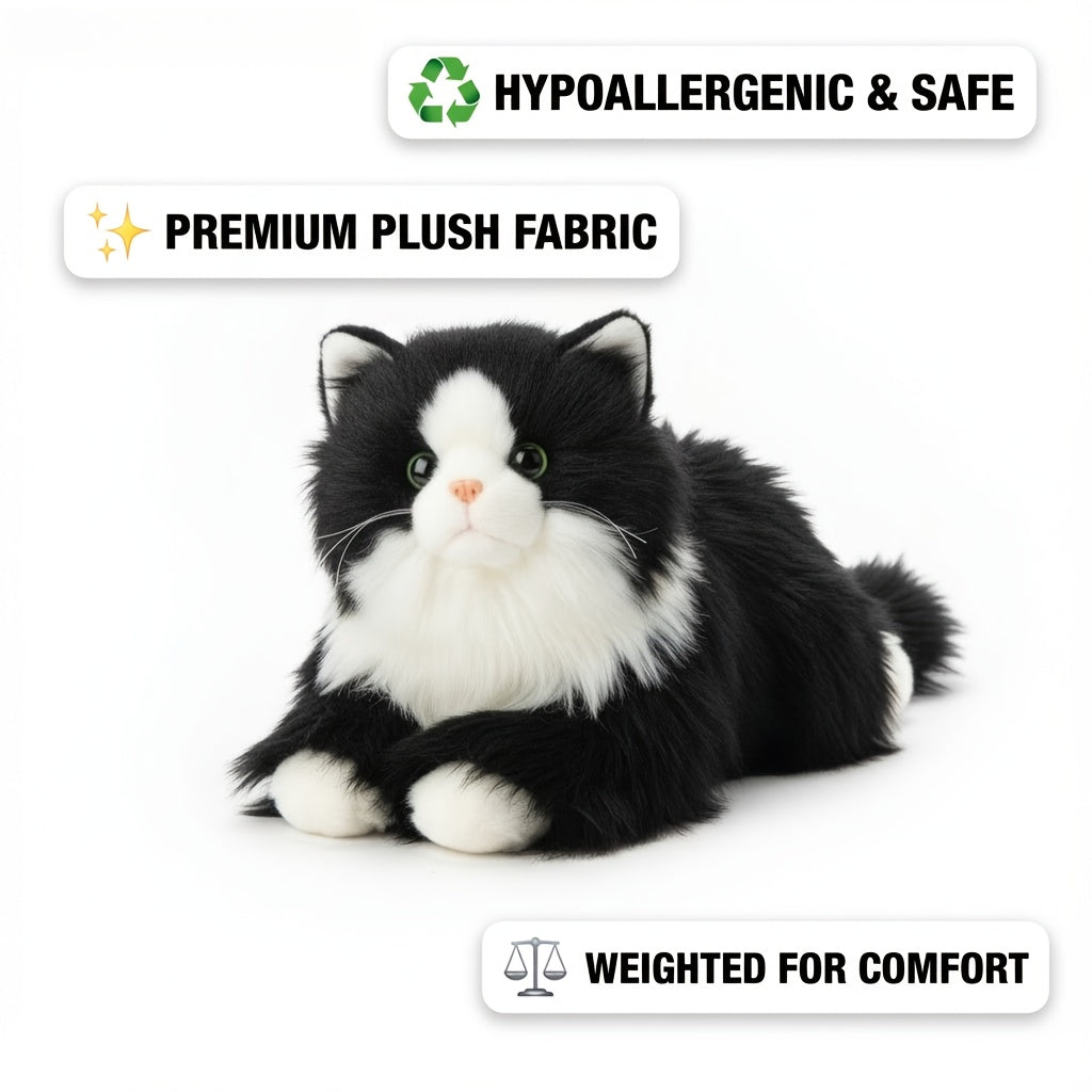 realistic plush cat stuffed animal 18 inch lifelike soft