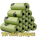 10 rolls 200pcs pet waste bags portable pet waste bag refill
