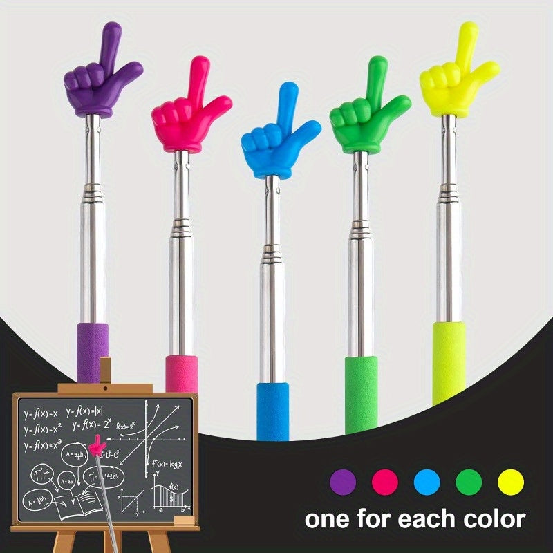 5pcs random color retractable teacher pointer ergonomic grip