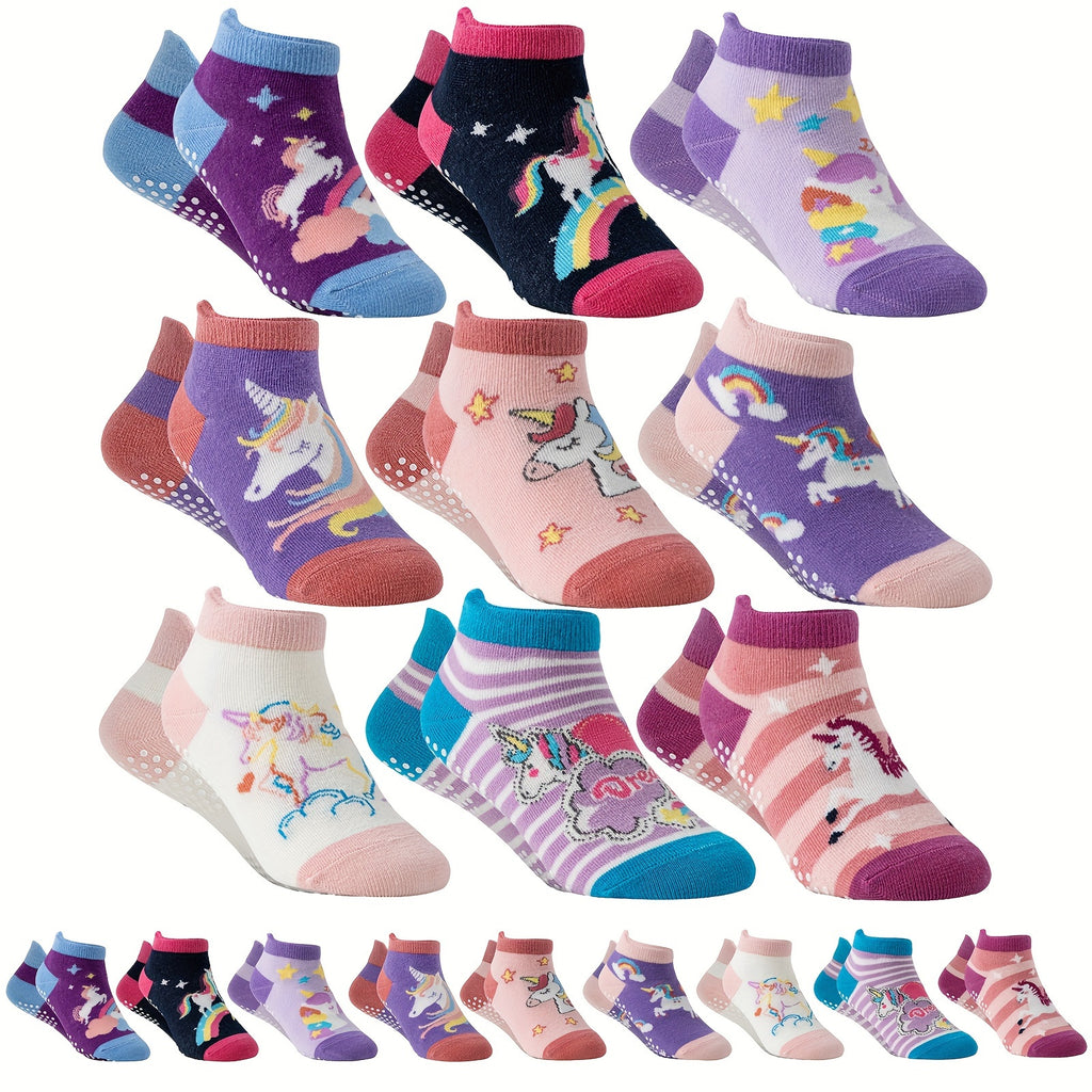 9 18 pairs baby girls toddlers grips socks kids non slip