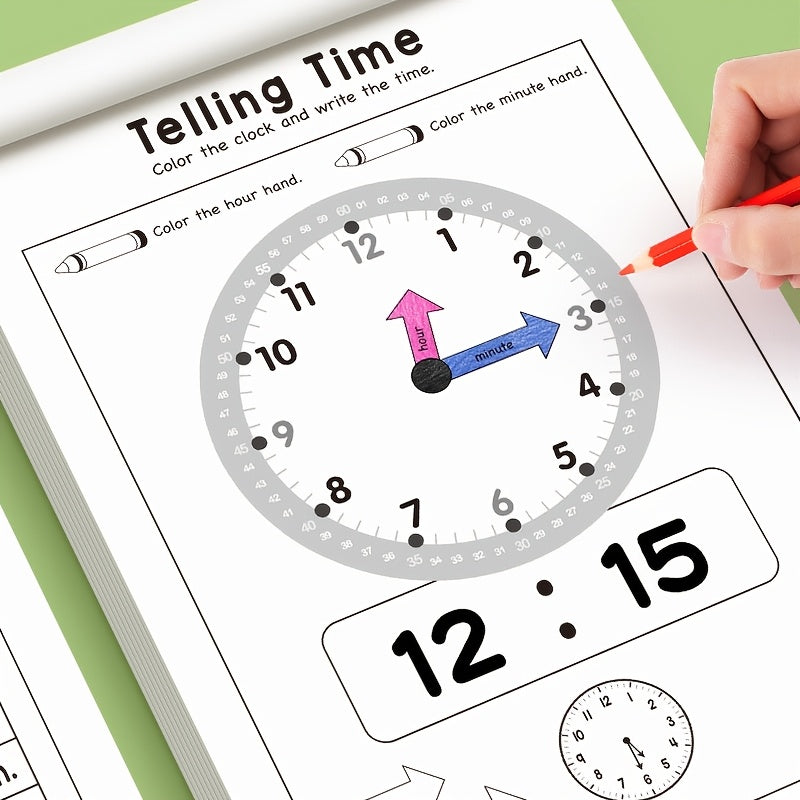workbook children learn   time suitable homeschooling