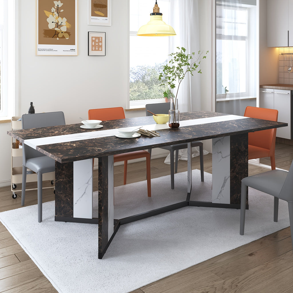 71 rectangle modern dining table office   room