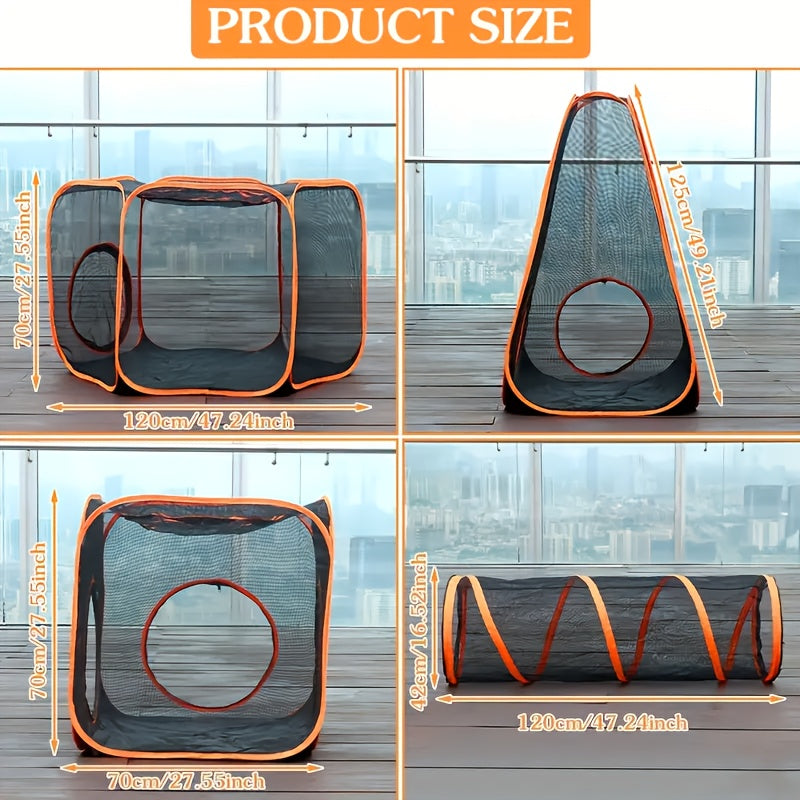 6 in 1 portable outdoor cat enclosure tent