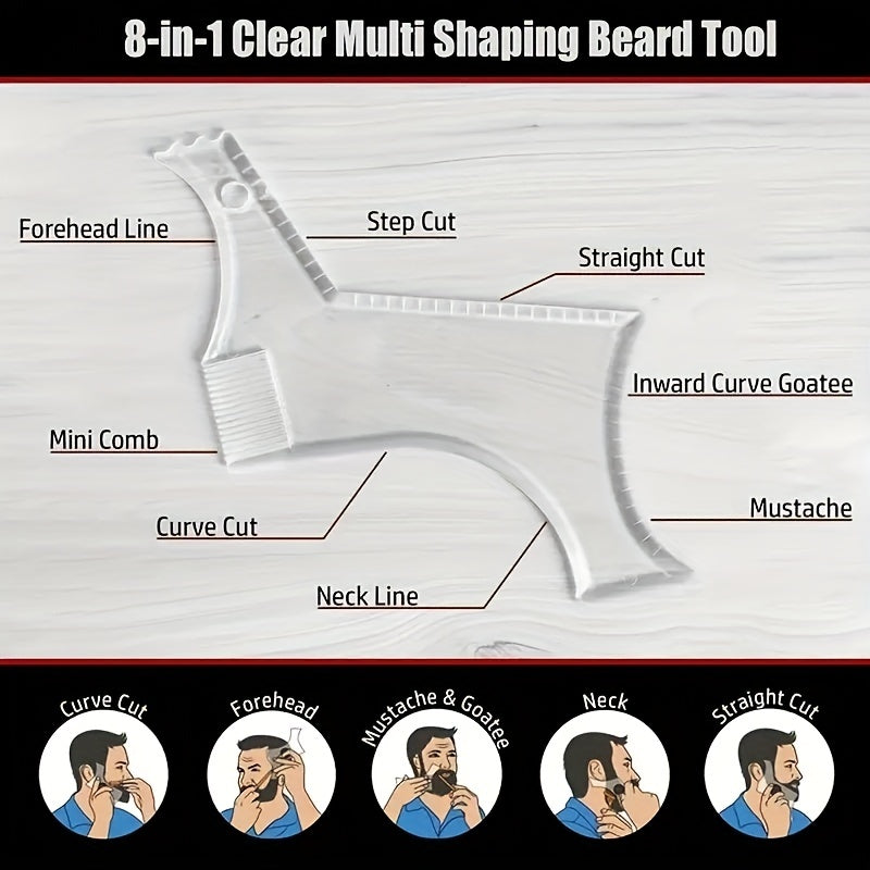 creative beard styling comb mens beard template beard