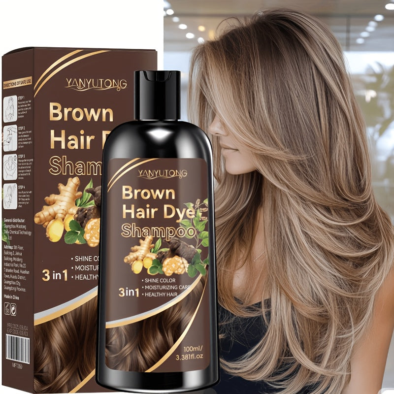 100ml hair dye shampoo natural plant based pigments scalp