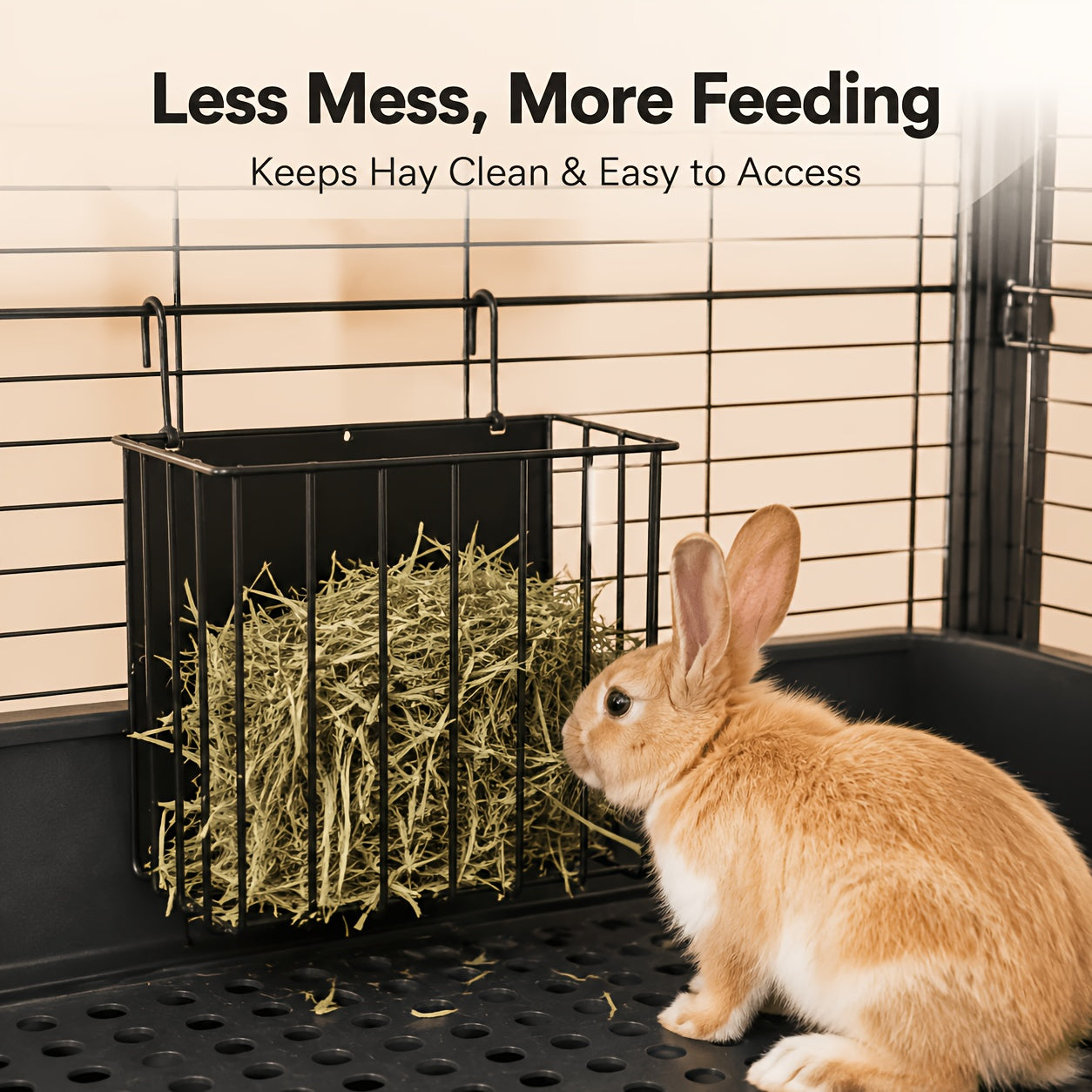 1pc rabbit hay feeder rabbit supplies accessories metal