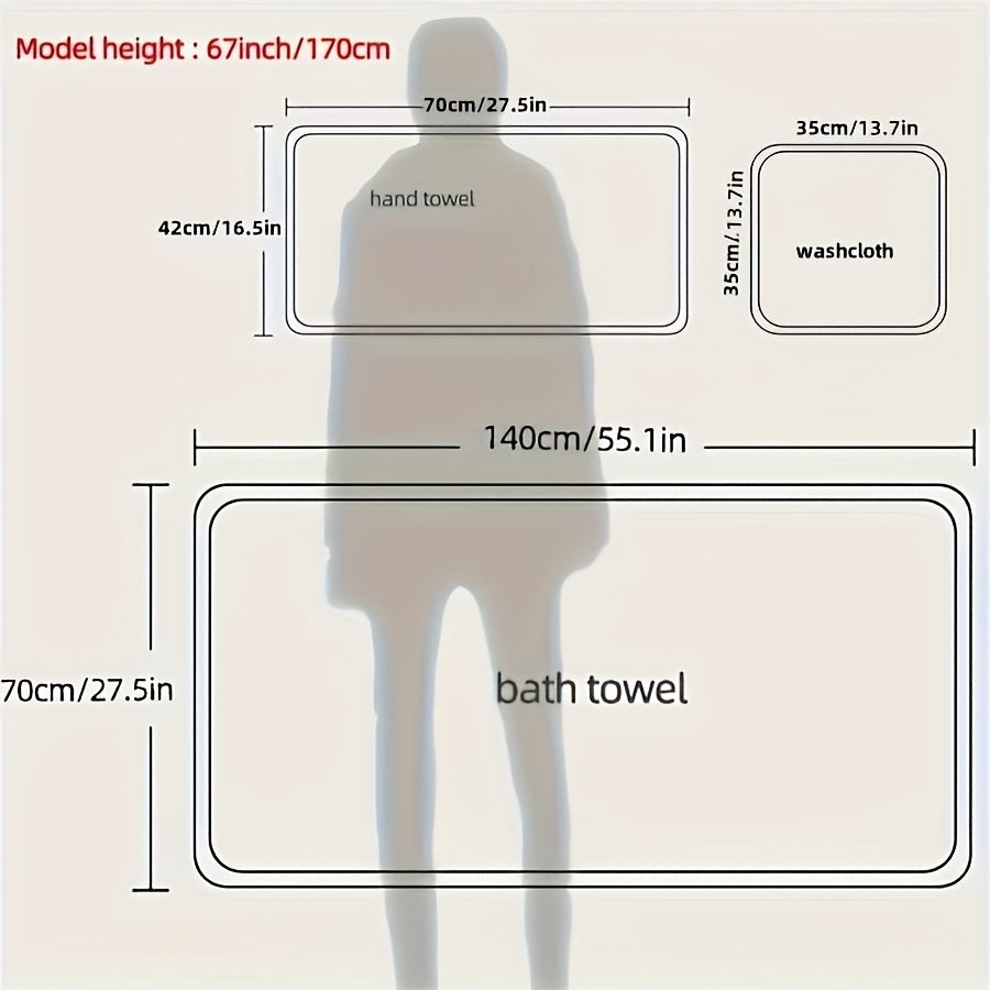 30pcs large wide   towel set quick