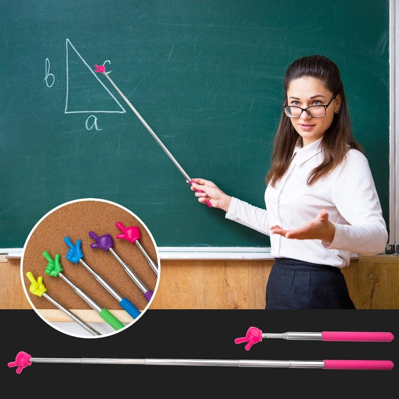 5pcs random color retractable teacher pointer ergonomic grip