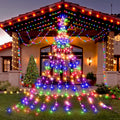 11 48   colorful christmas outdoor waterfall star shaped