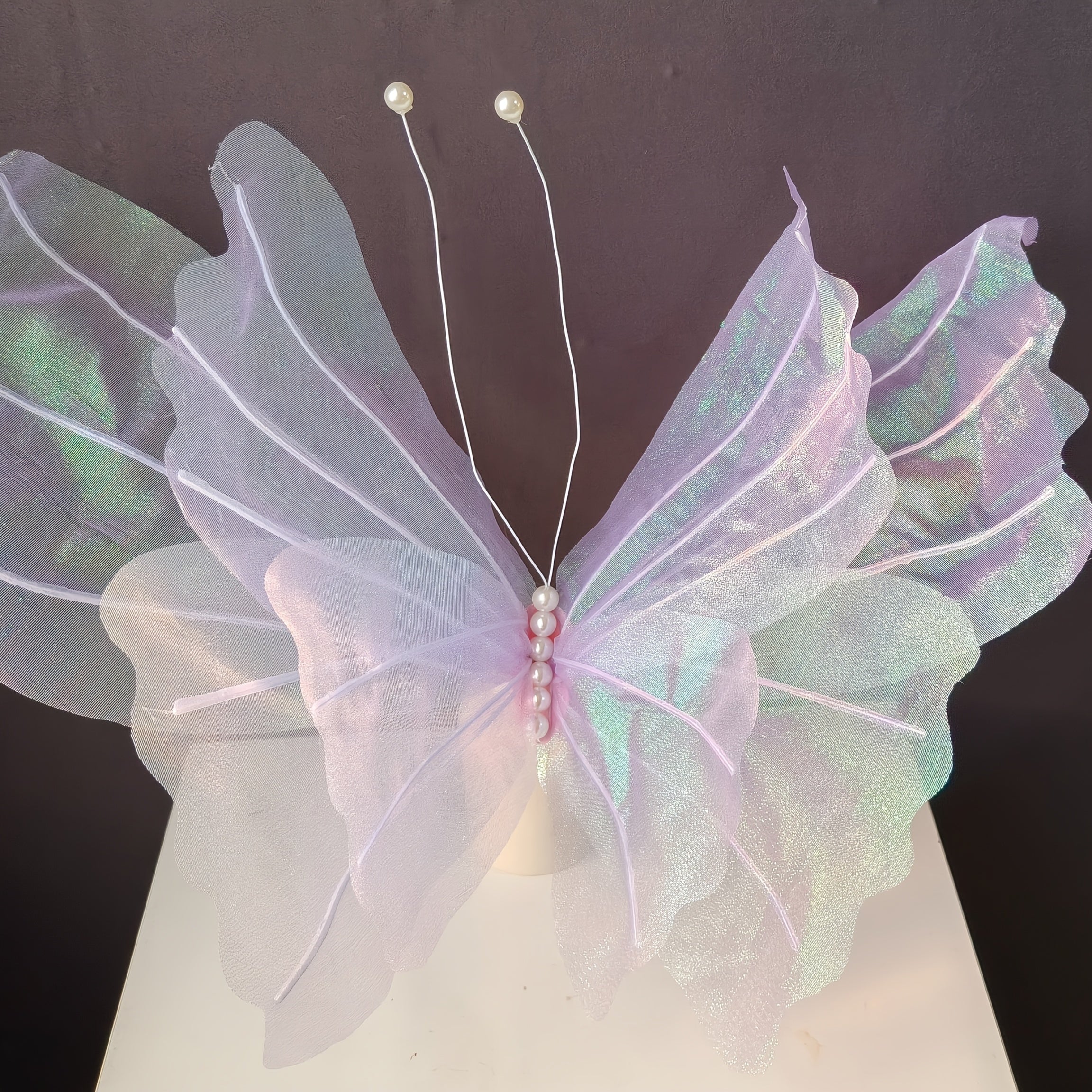 3pcs hangable wedding decorations tinsel gauze artificial