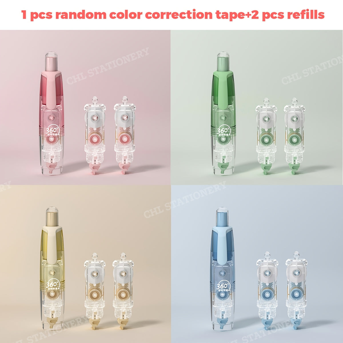 back   retractable correction tape 1 random