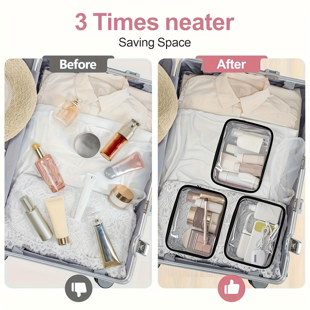 transparent casual handbag suitable men women used a makeup
