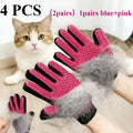 4pcs 2pairs gloves removing floating hair dogs cats pet