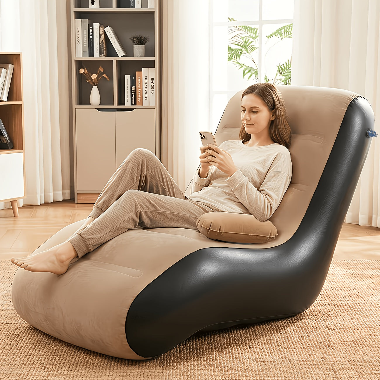 inflatable couch camping air mattress sofa   armrest