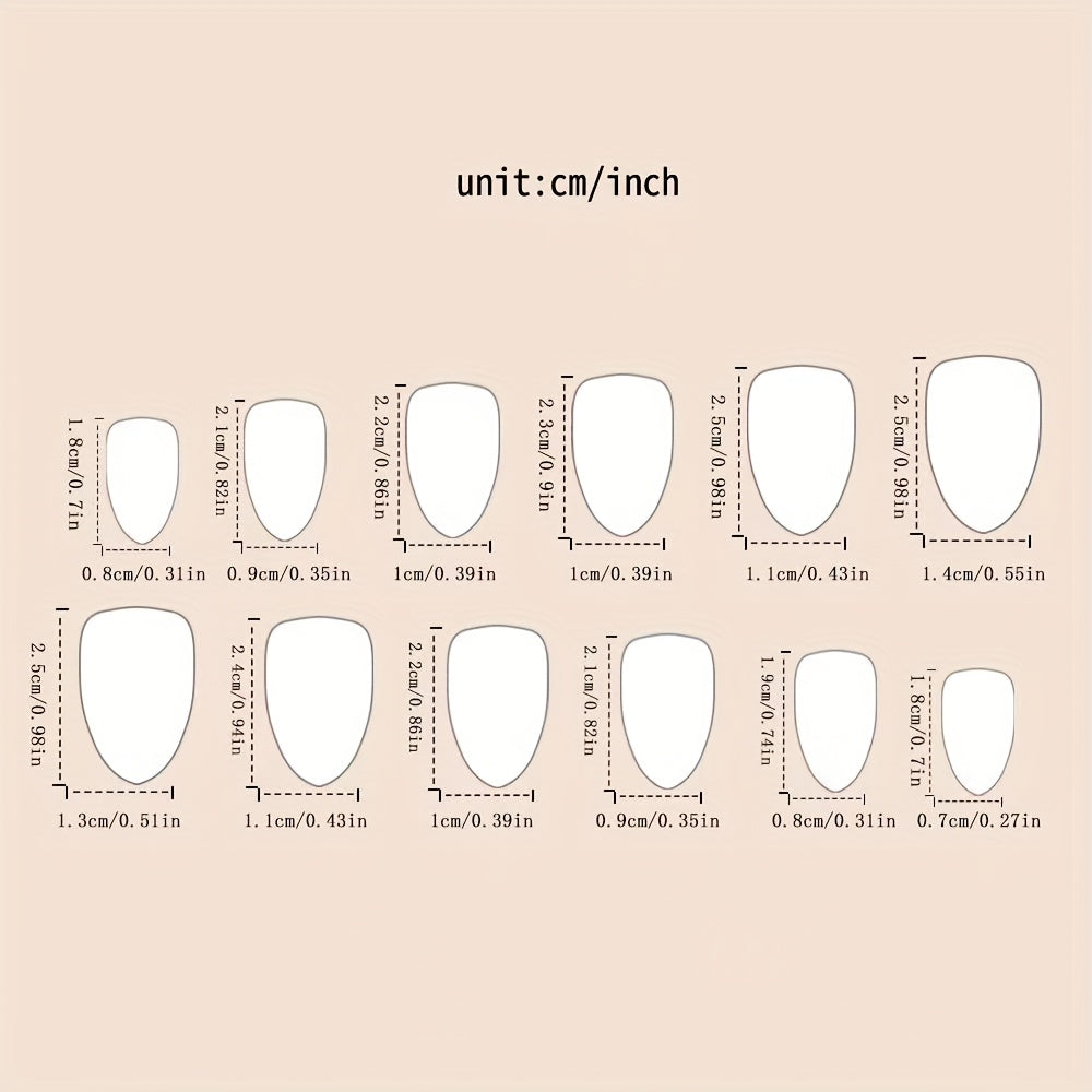 4 styles 96pcs 2 types almond shape short square short