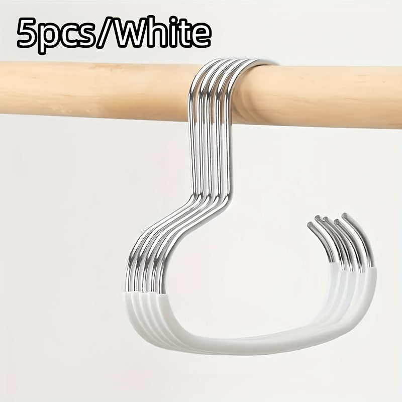 5pcs stainless steel hat hanger organizer non slip round