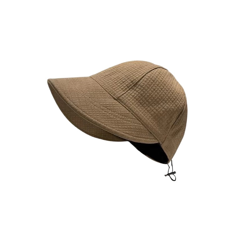 womens waffle bucket hat sun hat adjustable versatile peaked