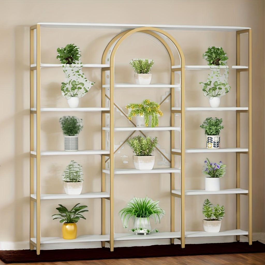 triple   tier large open bookshelf tall storage display