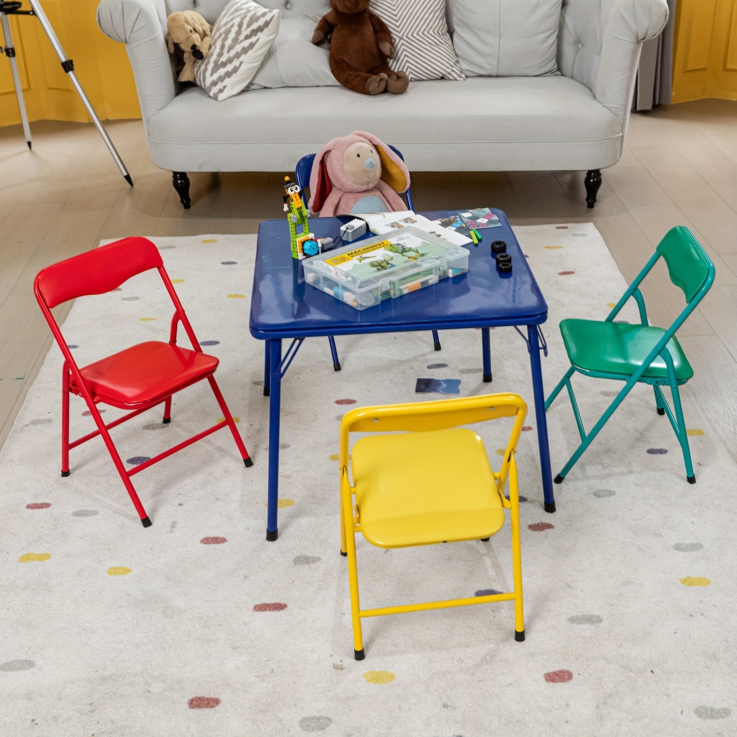 colorful folding table chair set lightweight compact easy