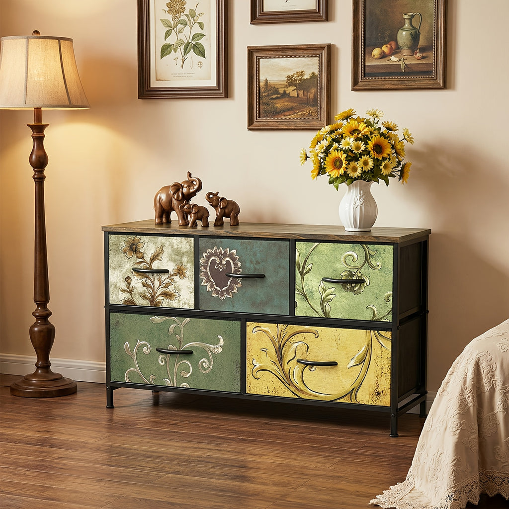 medieval style storage cabinet vintage floral texture sturdy