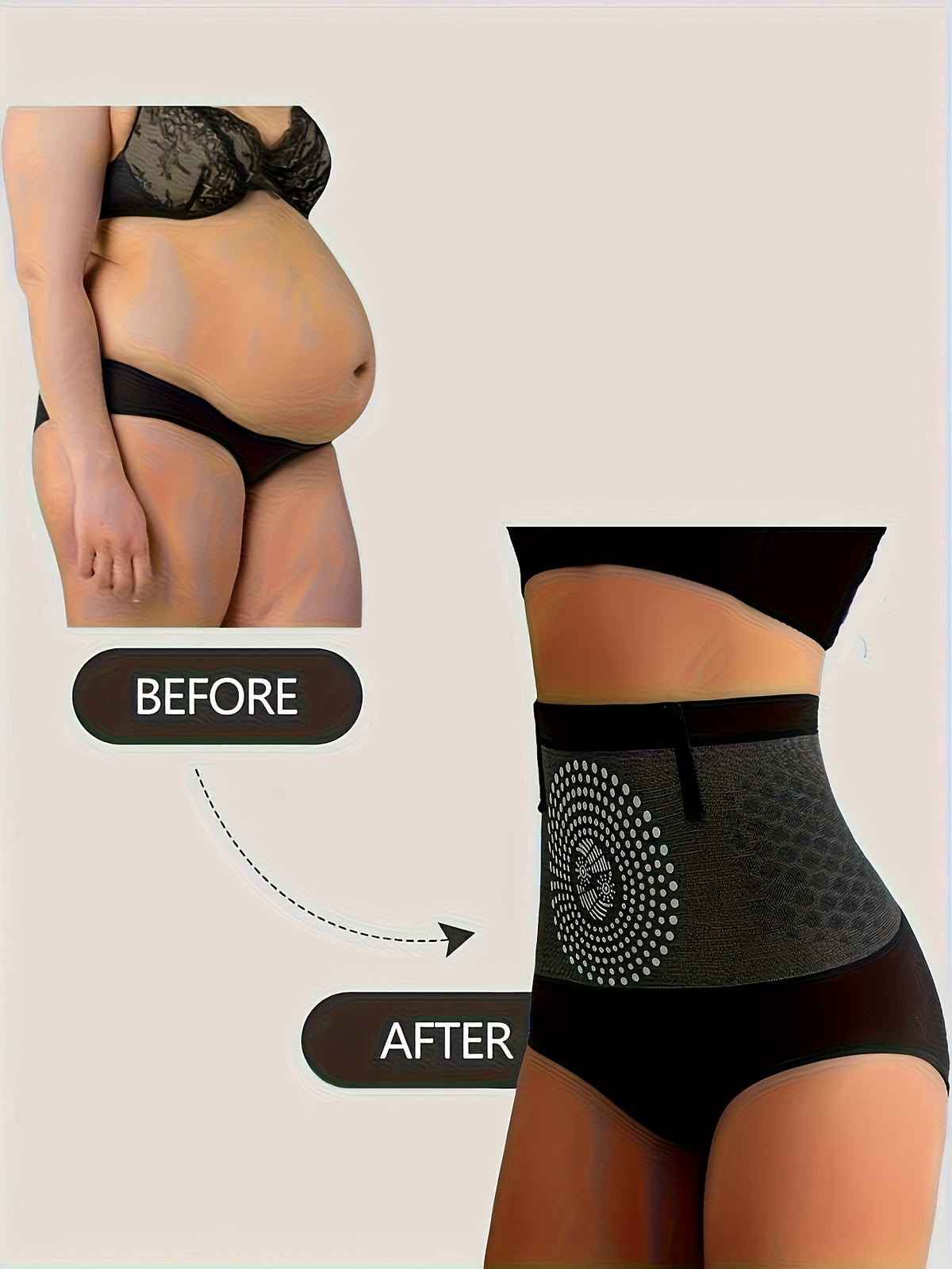 1 piece set light beige black red non slip waistband double